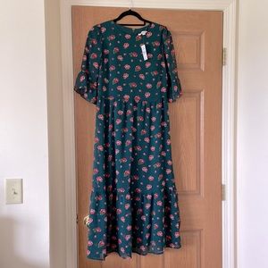 NWT LOFT Midi Floral Dress